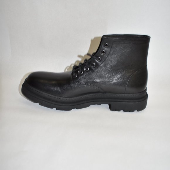 TO BOOT NEW YORK Lug Sole Leather Combat Boot Black Size 11 - Picture 4 of 10